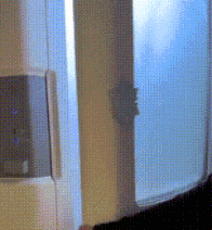 a blurred image of a person standing in front of a window