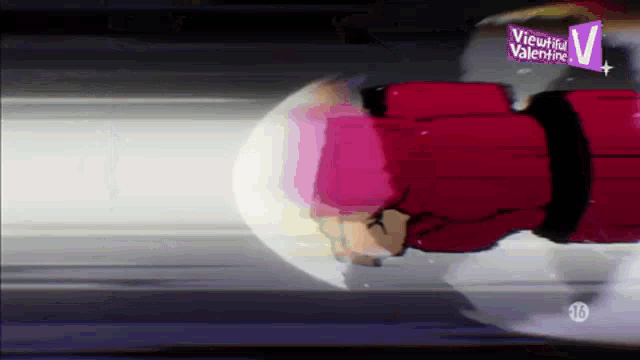 a viewtiful valentine logo is on a cartoon character