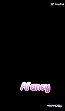 a splash of water with the name afancy written in pink