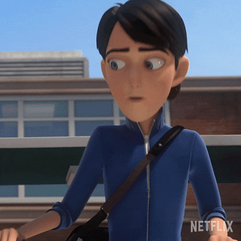 a cartoon character with a netflix logo on the bottom