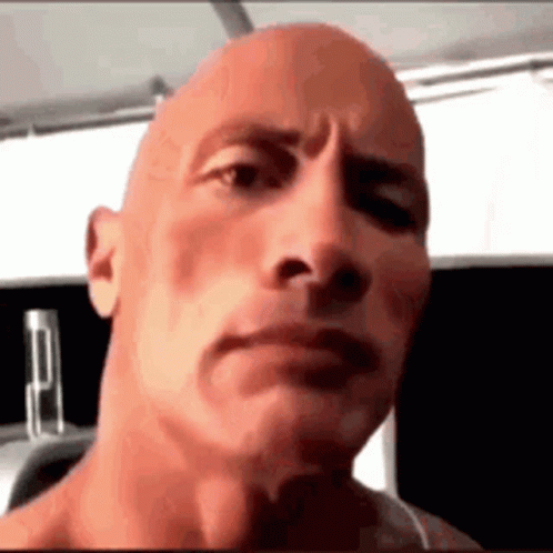 The Rock Eyebrow rise sus face