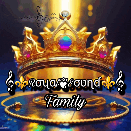 a picture of a crown with the words royal sound family on it