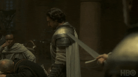 a man in armor says " i am your lord commander sir criston "