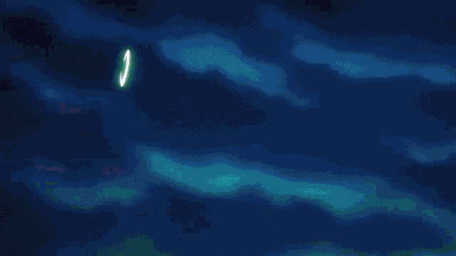 a blue background with a white circle in the middle of it