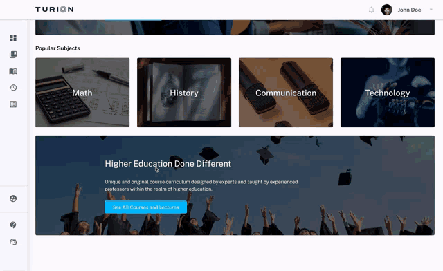 a screenshot of a website titled turion