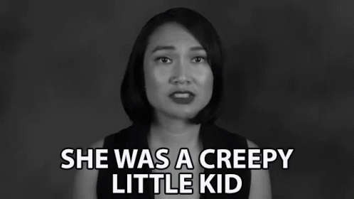 She Was A Creepy Little Kid Scared GIF - She Was A Creepy Little Kid Scared Nervous GIFs