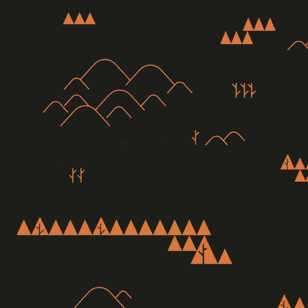 a logo for flair intelligence with mountains and trees