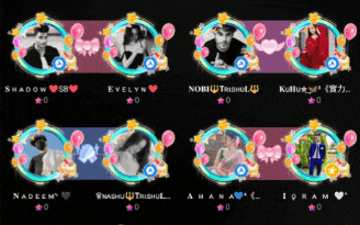 shadow evelyn and nobu trishul are among the names displayed on a screen