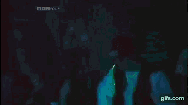 a dark background with a green bbc four logo on it