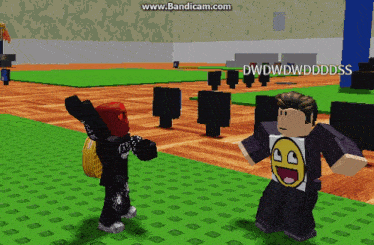 two roblox characters are standing next to each other and one has a shirt that says dwdwdwdddss
