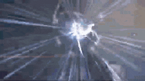 a person is flying through the air while holding a sword .