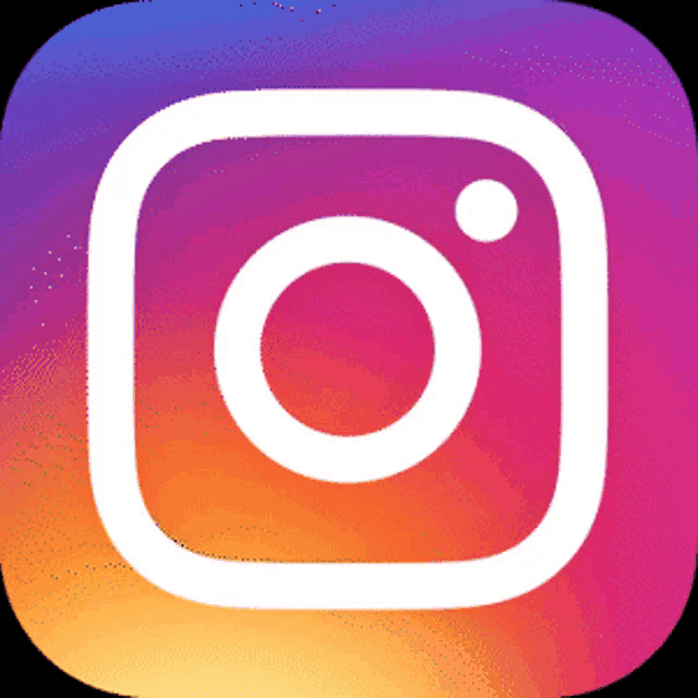a white instagram logo with a circle in the center