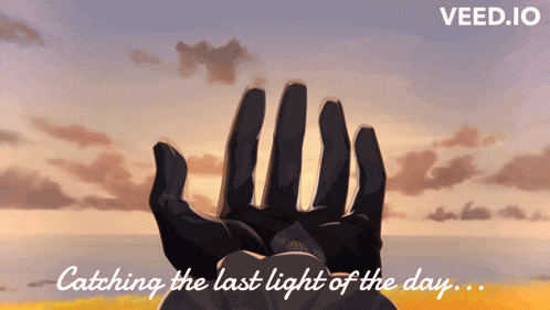 an advertisement for veed.io shows a hand reaching for the sky