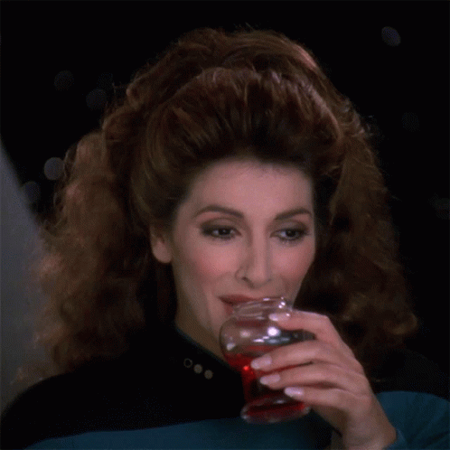 Drinking Deanna Troi GIF - Drinking Deanna Troi Star Trek GIFs