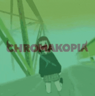 a green background with the word chromakopia written in red