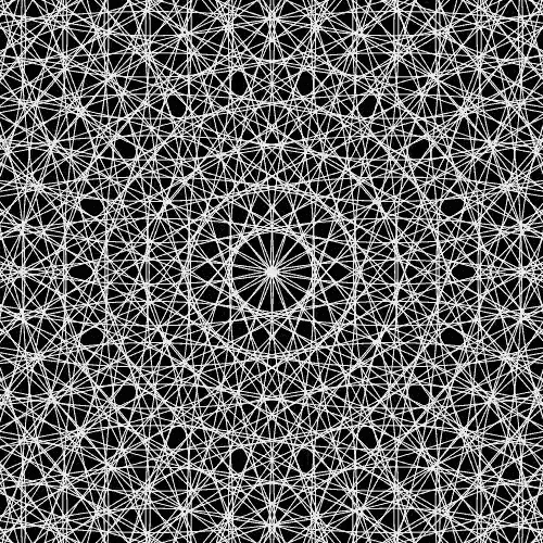 it looks like a kaleidoscope with a circular pattern on a black background .