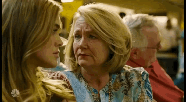 a nbc advertisement shows a woman talking to another woman