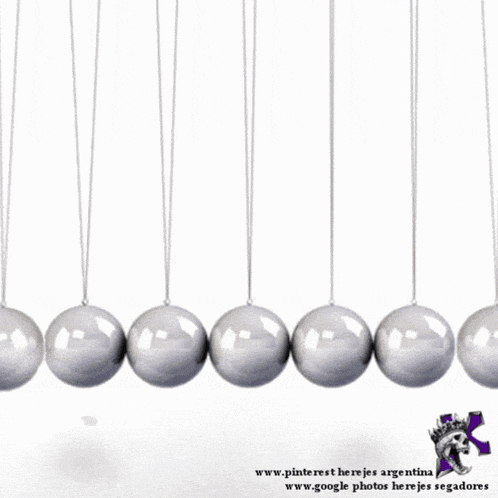 a newton 's cradle with the website www.pinterest.herejes argentina