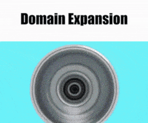 a blue background with the words domain expansion written on it
