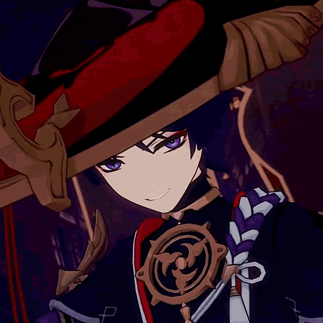 a close up of a cartoon character with a red hat
