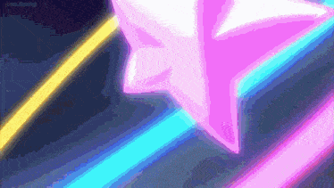a purple star is surrounded by neon lights