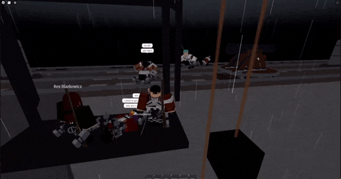 a screenshot of a video game shows rex blacklawwicz