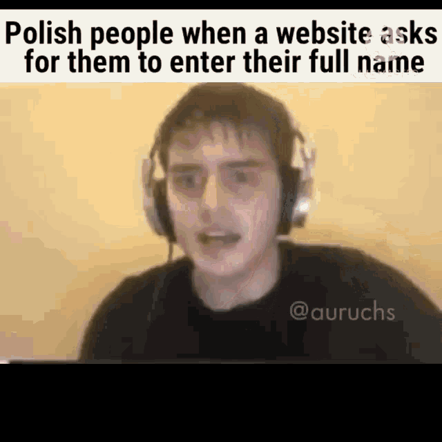 polish people when a website asks for them to enter their full names