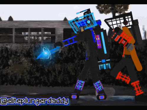 a drawing of a robot with the name deltaplungerdaddy written on the bottom