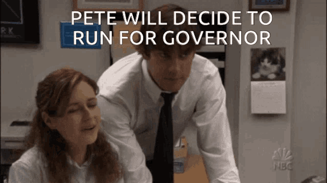 pete will decide to run for governor in a nbc advertisement
