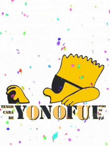 a cartoon of bart simpson wearing sunglasses and the word yonoful