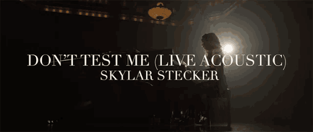 a poster for skylar stecker 's song " do n't test me "