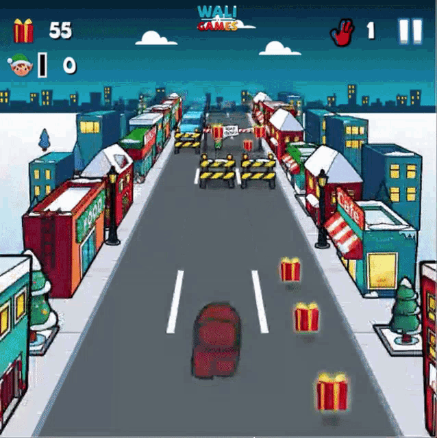 a video game with the number 55 on the bottom right