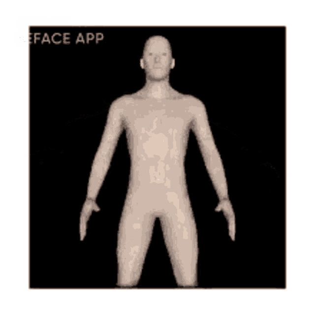 a naked man is standing in a square with his arms outstretched and his legs crossed .