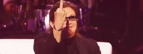Middle Finger Carrie Fisher GIF