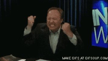a man in a suit is screaming in front of a sign that says nsw