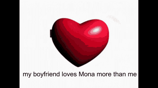 mona my beloved is written on the inside of a heart shaped box