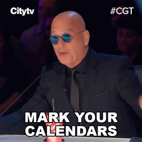 Mark Your Calendars Howie Mandel GIF - Mark Your Calendars Howie Mandel Canadas Got Talent GIFs