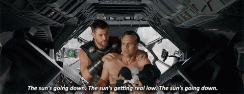 Thor Bruce Banner GIF - Thor Bruce Banner Suns Going Down GIFs