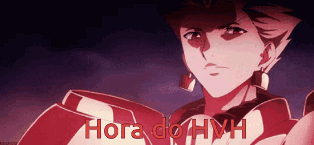a cartoon character with the words hora do hyh on the bottom right