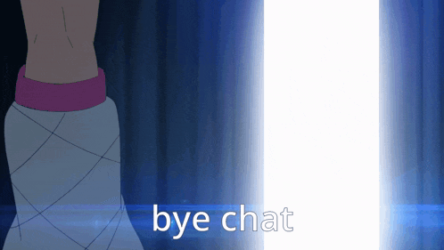 bye chat is written on the bottom of the screen