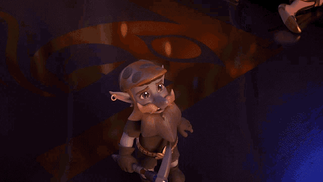 a cartoon character with a sword in his hand