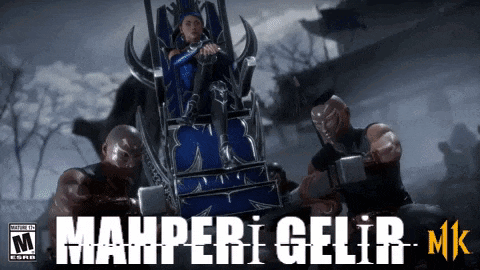 a video game called mahperi gelir with a woman on a throne