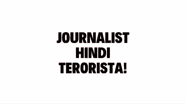 a black and white poster that says ancestral land defender hindi terrorista