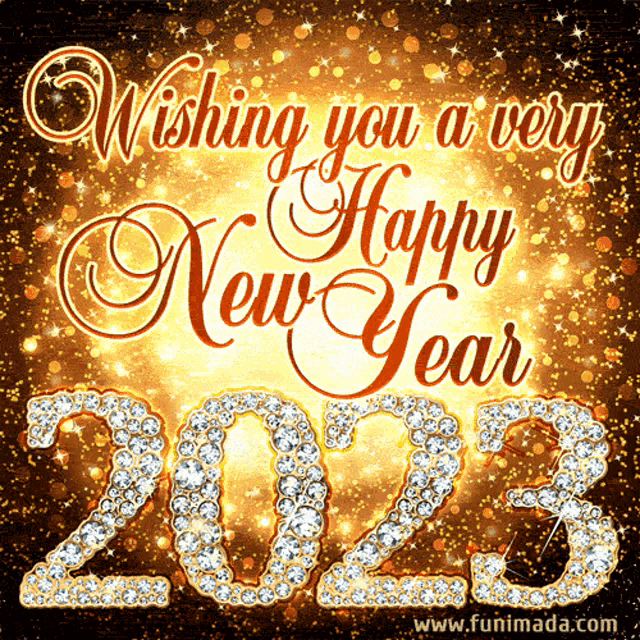 a greeting card wishing you a very happy new year for 2023