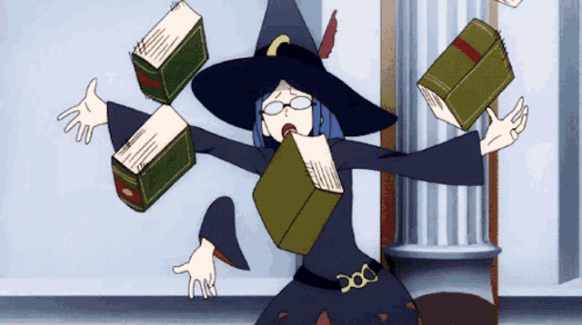 a witch with a belt that says ' x ' on it