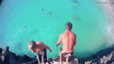 Cliff Jumping In Hawaii GIF - Vacation GIFs