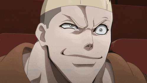 a close up of a man 's face with a hat on his head