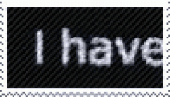 a close up of the word i have on a black background .