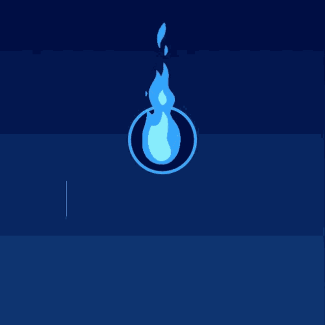a logo for ali konan kayadi with a blue flame in the center