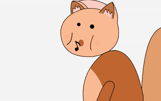 a cartoon drawing of a cat with music notes coming out of it 's mouth